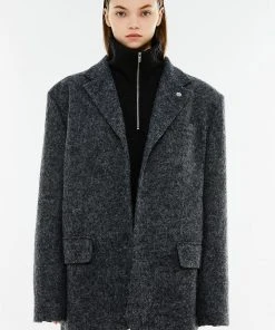 [ANOTHER YOUTH] Winter 21 Perm Hair Daddy Blazer - Grey