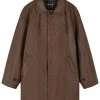 [FLARE] Winter 21 Vegan Leather Balmacaan Half Coat - Brown (FL-030) Best Sellers