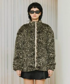 [13MONTH] FW 21 PAISLEY FLEECE JACKET (BROWN)