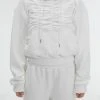 [GIMMETHEYOUNG] FW 21 SHRRING SWEAT HOODY_21FW(S) / WHITE Best Sellers