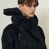 [LECYTO] Seasonless ECO FUR PADDED MIX MUFFLE_[BLACK] Best Sellers