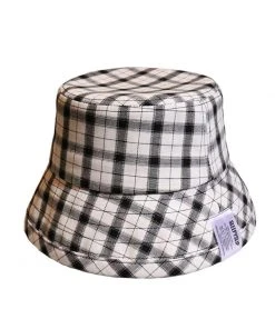SLEEPYS SLIP [SLEEPY SLIP] Seasonless 19CHECK WHITE/BLACK BUCKET HAT