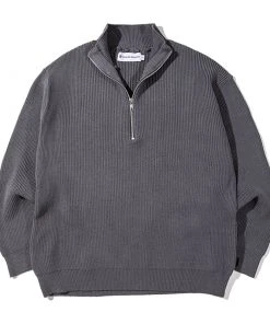 [KING ARCHIVES] FW 21 Cozy Soft Half-Zip Knit (Gray)