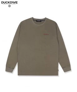 [DUCKDIVE] FW 21 Logo Long Sleeve T-shirt Brown