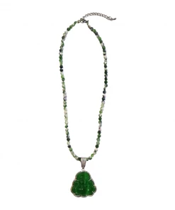 Best Sellers [INNOCENT FLOWER] Seasonless GREEN JADE LAUGHING BUDDHA