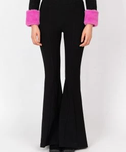 [SPUNKY] FW 21 SLIT BOOTCUT PANTS (BLACK)