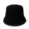 SLEEPYS SLIP [SLEEPY SLIP] Seasonless STITCH WOOL BLACK BUCKET HAT