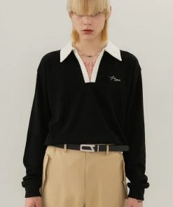 [ANOTHER YOUTH] FW 21 Knit Polo Lone Sleeve - Black