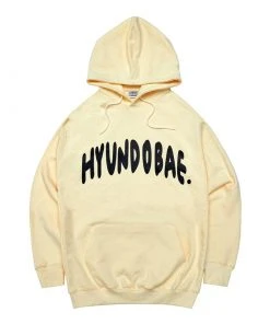 Best Sellers [HYUNDOBAE] Winter 21 Logo Heavy Hoodie ( CREAM )