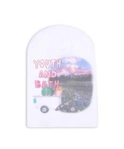 YOUTH BATH Best Sellers [YOUTHBATH] Seasonless DIGITAL PRINT GRAPHIC BEANIE_WHITE