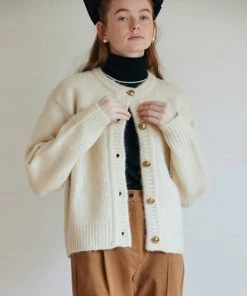 [ANEDIT] Winter 21 Mohair Gold Button Knit Cardigan_CR Best Sellers