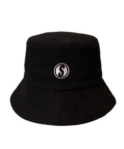 [SLEEPY SLIP] Seasonless S LOGO TOWEL BLACK BUCKET HAT SLEEPYS SLIP