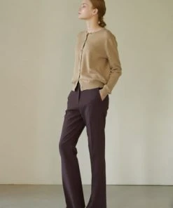 [STEP AROUND] FW 21 SIDE SLIT BOOTS -CUT PANTS_BROWN