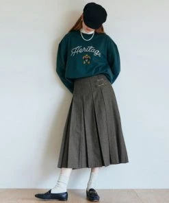 [ANEDIT] Winter 21 Wool Check Pleat Skirt_BRC Best Sellers