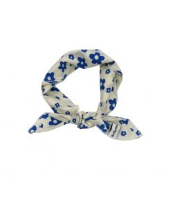 [BUTTERFLIES IN STUMMY] Seasonless Flower Scarf (blue)