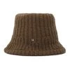 [HIGH SCHOOL DISCO] Seasonless Badge Knit Bucket Hat BROWN