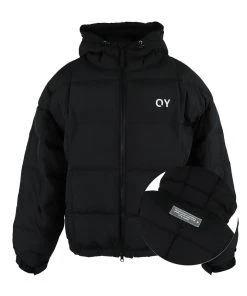 Best Sellers [OY] FW 21 SQUARE BLOCK HOODIE DOWN JUMPER-BLACK