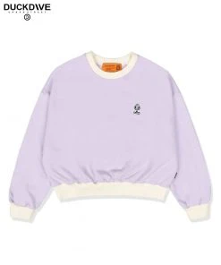 [DUCKDIVE] FW 21 Spade Cropped Sweatshirt Lavender Best Sellers