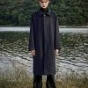 Best Sellers [FLARE] Winter 21 Oversized Wool Balmacaan Long Coat - Navy (FL-010)