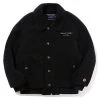 Best Sellers [ROMANTIC CROWN] Winter 21 FLEECE BOMBER JACKET_BLACK