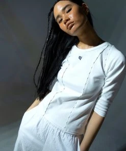 [GIMMETHEYOUNG] 20SS G_PIPING LINE T-SHIRTS / WHITE