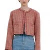 Best Sellers [SINOON] FW 21 ADELA TWEED CROP JACKET_RED
