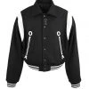 Best Sellers [OY] FW 21 METAL LOGO VARSITY JACKET-BLACK