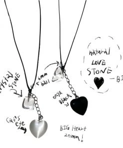 [PINCUNOMARU] Seasonless Natural LOVE Stone -BIG Black