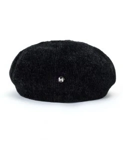 [HIGH SCHOOL DISCO] Seasonless Disco Badge Beret Black Best Sellers