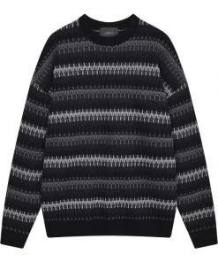 [FLARE] Winter 21 6Mix Knit Sweater - Charcoal Mix (FL-159)