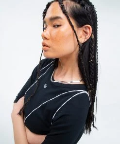 [GIMMETHEYOUNG] 20SS G_PIPING LINE T-SHIRTS / BLACK