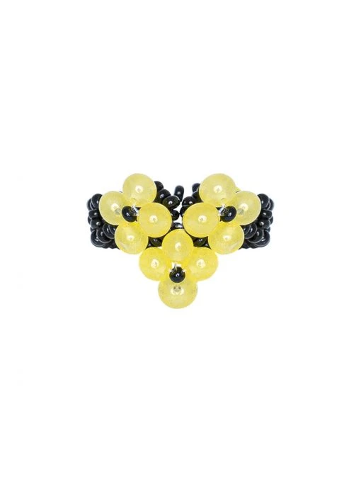 [SWINGSET] Seasonless Jelly Heart Beads Ring (Yellow)