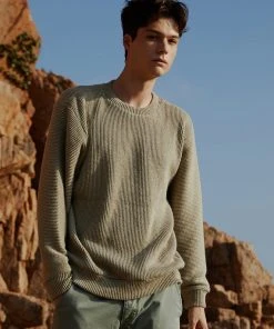 [FILOBISKNOT] FW 21 Golgi Knit Sweatshirts_YELLOW GREEN