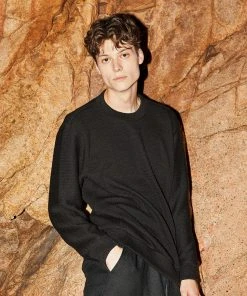 [FILOBISKNOT] FW 21 Golgi Knit Sweatshirts_BLACK