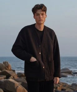 [FILOBISKNOT] FW 21 Fleece Outer Cardigan_BLACK Best Sellers