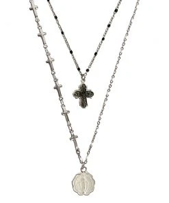 [OD2U] Seasonless PRAYER NECKLACE_BLACK (2set)