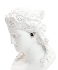 [OD2U] Seasonless YIN YANG HEART STUD EARRINGS