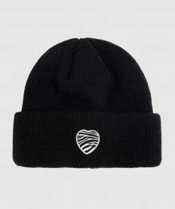 [BIT BY BIT] All Seasons Zebra Heart Beanie_Black