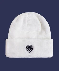[BIT BY BIT] All Seasons Zebra Heart Beanie_Ivory