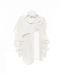 [ARTS DE BASE] FW 21 Draping Cowl Shirt (White)