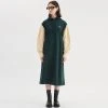 [OPENING SUNSHINE] FW 21 HOODED SIDE SLIT DRESS GREEN Best Sellers