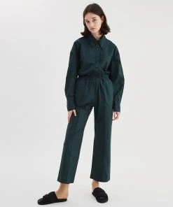 Best Sellers [OPENING SUNSHINE] FW 21 COTTON WIDE BANDING PANTS GREEN