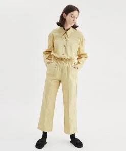 [OPENING SUNSHINE] FW 21 COTTON WIDE BANDING PANTS YELLOW