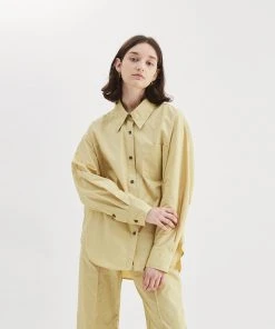 Best Sellers [OPENING SUNSHINE] FW 21 OVERSIZED COTTON SHIRT YELLOW
