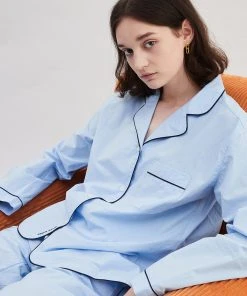 [OPENING SUNSHINE] FW 21 SKY COTTON PAJAMAS SET