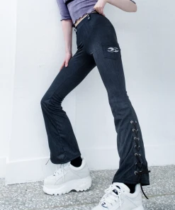 [GANGYOUNG] FW 21 Grunge Pants Black