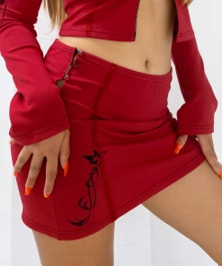 Best Sellers [GANGYOUNG] FW 21 Vic Skirt Red