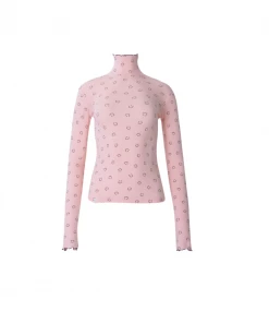 [MINJIENA] Winter 21 Pink Smile Turtle Neck Shirts Best Sellers