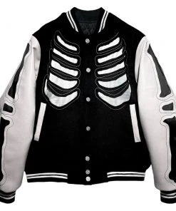 [SURGERY] Seasonless Surgery Bone Cutting Varsity Jacket 'black/white' Best Sellers