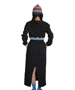 [MINJIENA] Winter 21 Smile Black Long Skirt